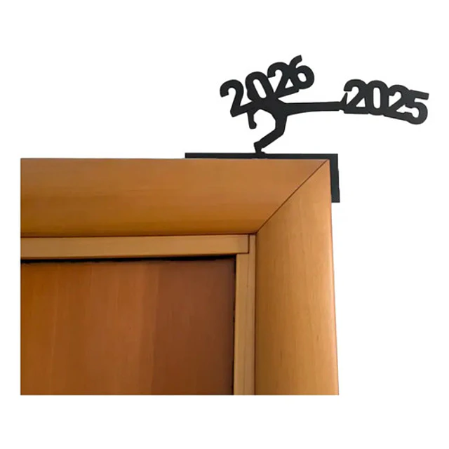 Adorno Navidad - Esquinero De Puerta Año 2026
