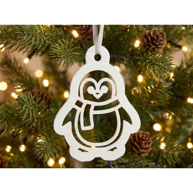 Adorno Decoración De Pingüino Navideño