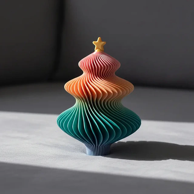 Decoración Navideña - Árbol Multicolor En Forma De Espiral