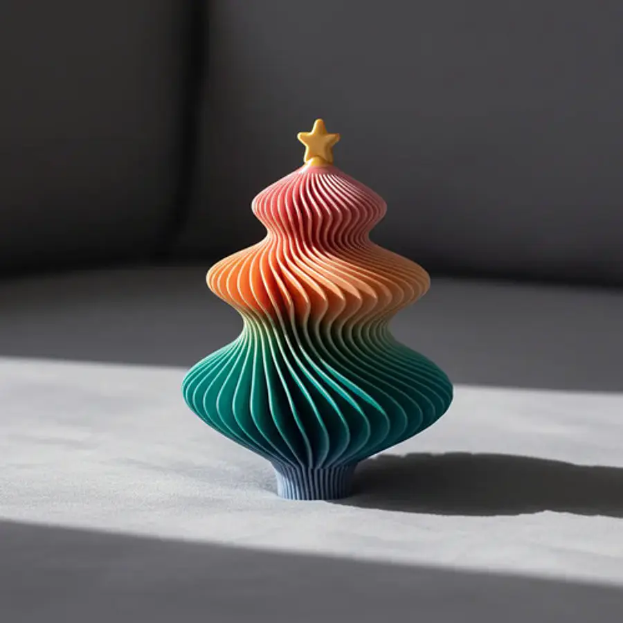 Decoración Navideña - Árbol Multicolor En Forma De Espiral