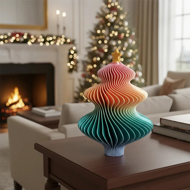 Decoración Navideña - Árbol Multicolor En Forma De Espiral