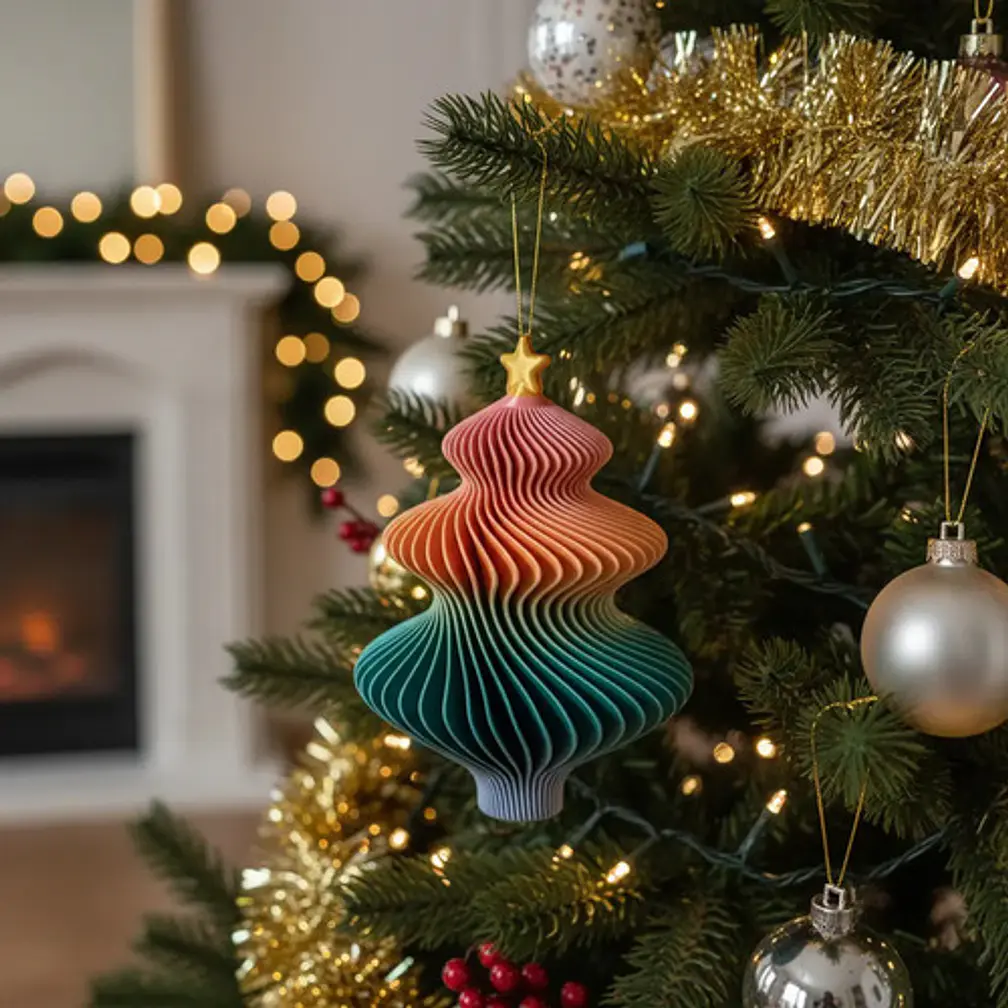 Decoración Navideña - Árbol Multicolor En Forma De Espiral 3
