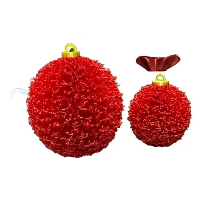 Adorno Navideño - Pack De Bolas De Navidad En Rojo
