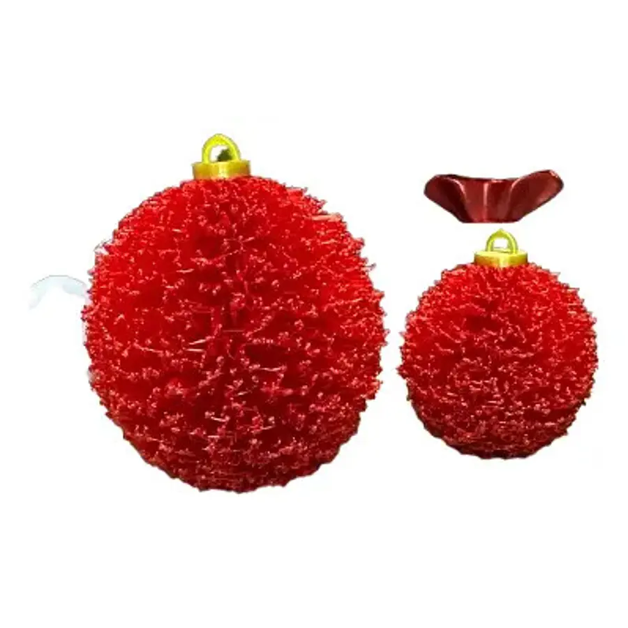 Adorno Navideño - Pack De Bolas De Navidad En Rojo