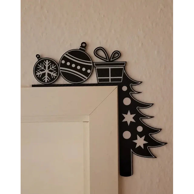 Adorno - Esquinero Para Puerta Navideño
