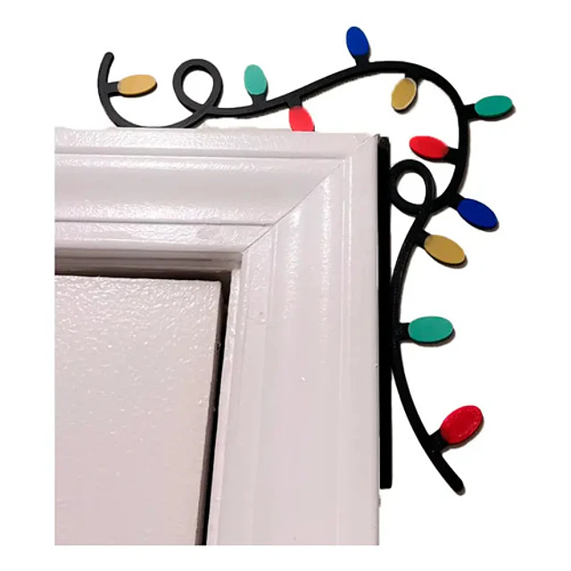 Adorno Navidad - Esquinero De Puerta Luces