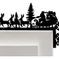Adorno Navidad - Esquinero De Puerta Santa Y Renos - Miniatura 1