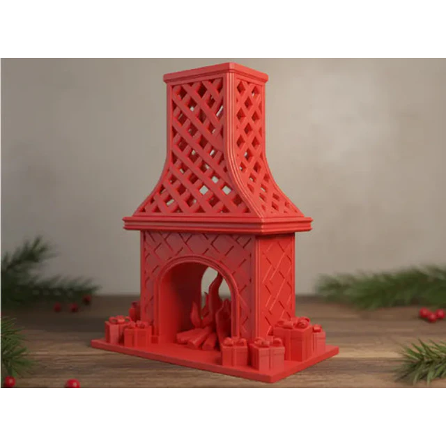 Decoración De Chimenea Navideña