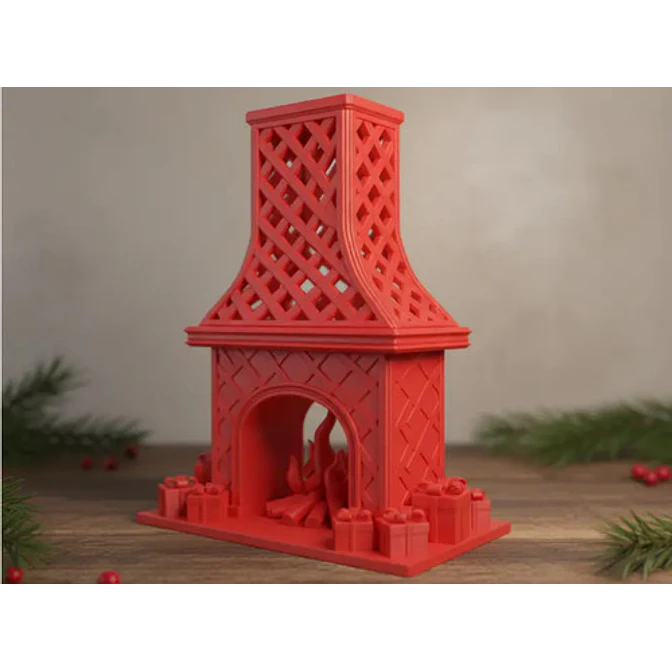 Decoración De Chimenea Navideña 1
