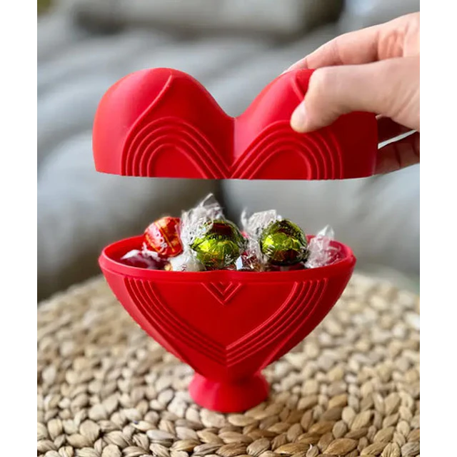 Decoración Caja De Corazón De Pie Para Dulces - San Valentín