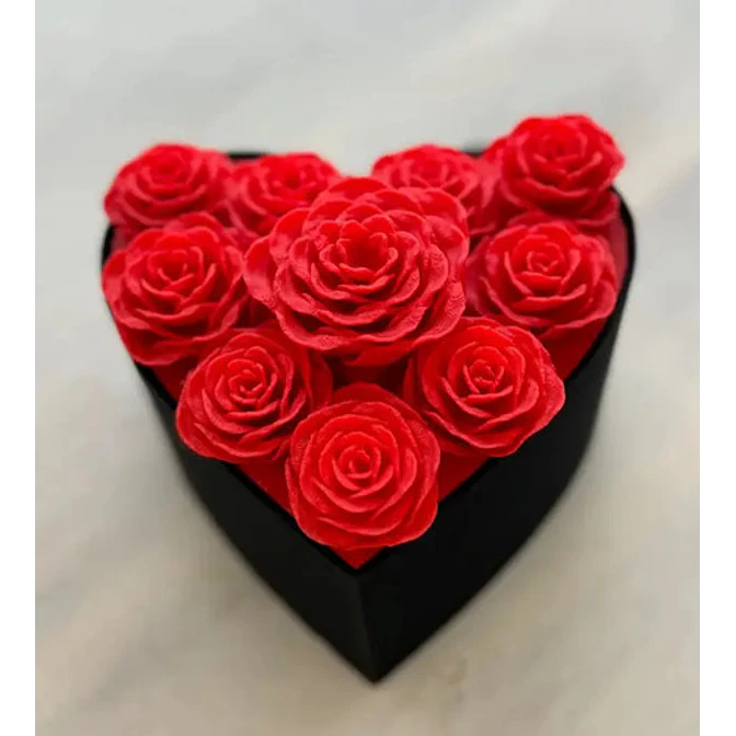 Caja De Corazón Rosas Eternas - San Valentín 3