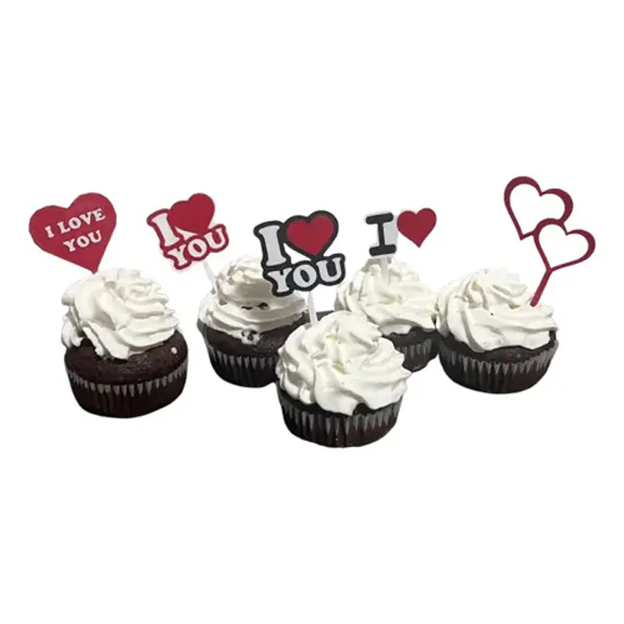 Adornos Para Cupcakes De San Valentín Pack De 5
