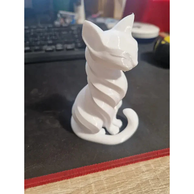 Estatua Blanca De Gato