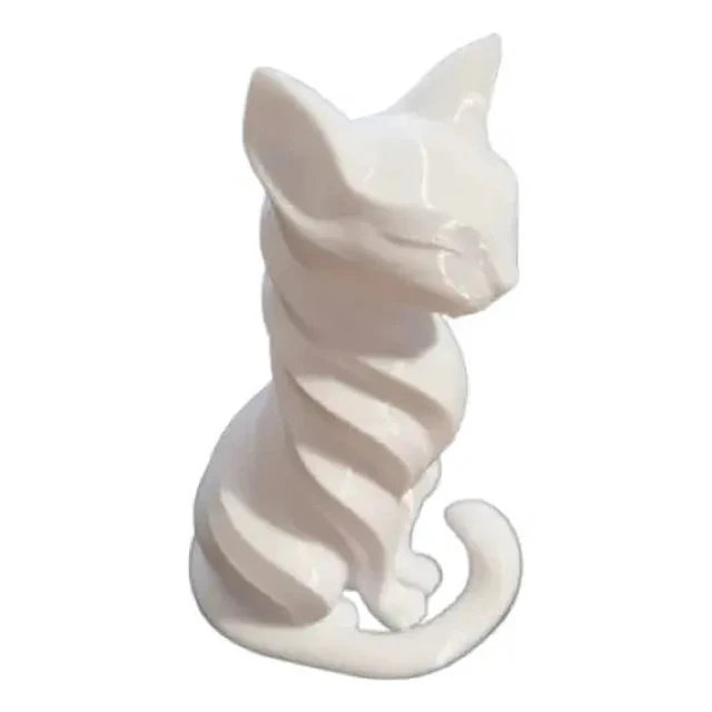 Estatua Blanca De Gato