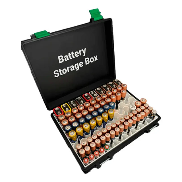 Caja De Almacenamiento De Baterías (para 118 Baterías)