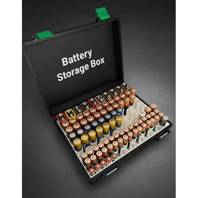 Caja De Almacenamiento De Baterías (para 118 Baterías)