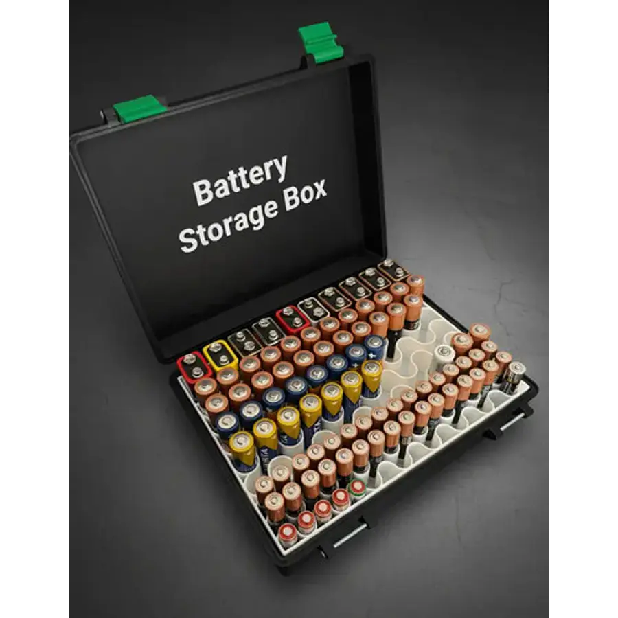 Caja De Almacenamiento De Baterías (para 118 Baterías)