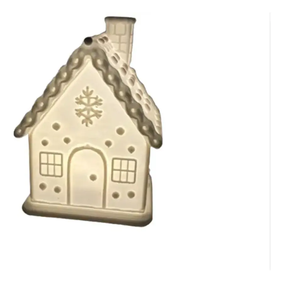 Portavelas Led- Casa De Navidad Invernal