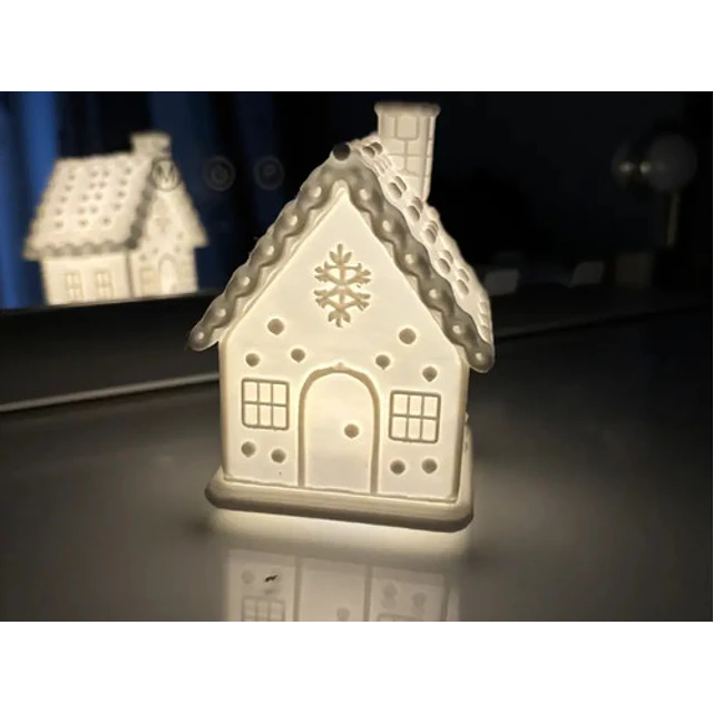 Portavelas Led- Casa De Navidad Invernal