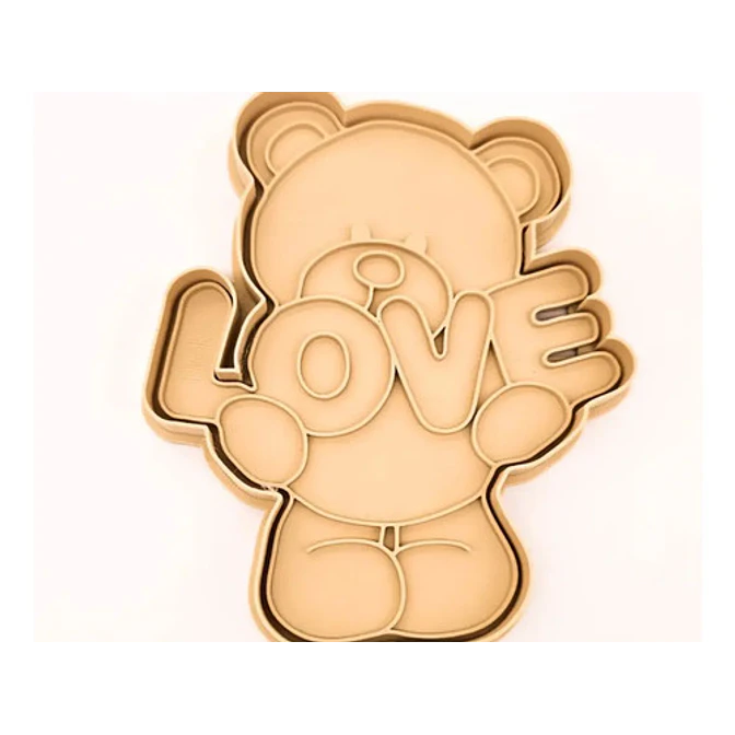 Cortador De Galletas - Osito Con La Palabra Love 3