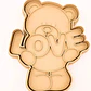 Cortador De Galletas - Osito Con La Palabra Love - Miniatura 3