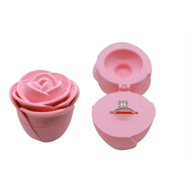 Caja De Anillo De Rosa Para San Valentín 1