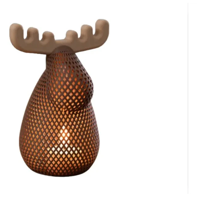 Portavelas Led De Reno Navideño