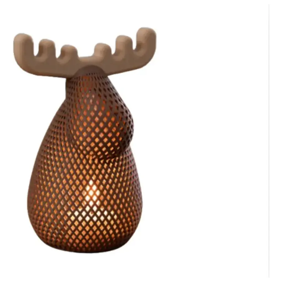 Portavelas Led De Reno Navideño
