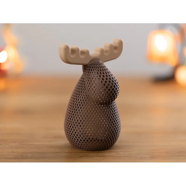 Portavelas Led De Reno Navideño