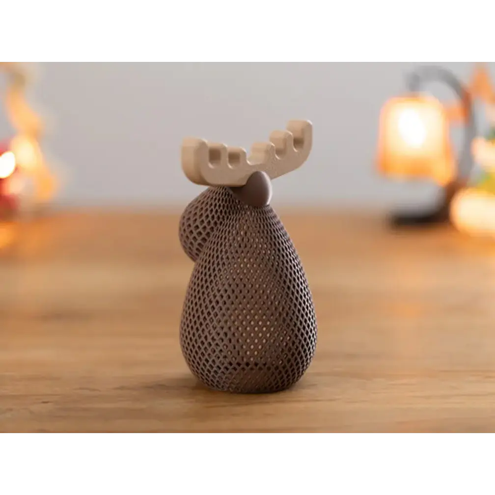 Portavelas Led De Reno Navideño 3