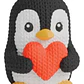 Peluche Pingüino De Punto Para El Día De San Valentín - Miniatura 1