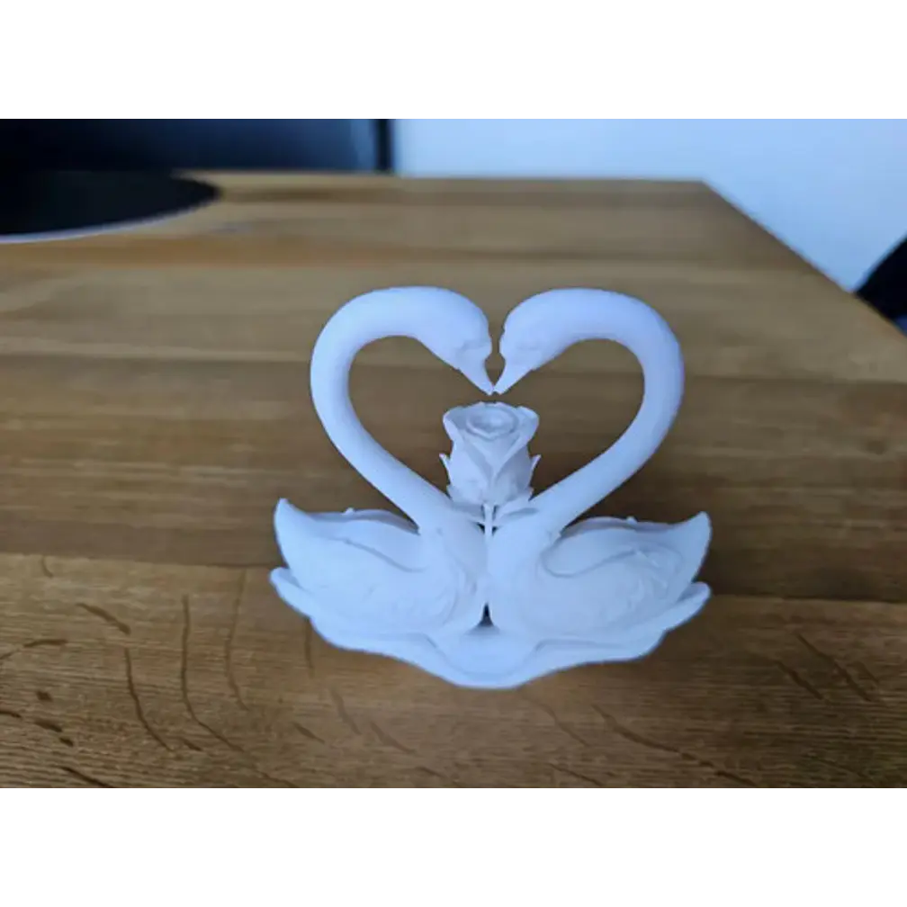 Escultura De Cisne & Rosa Para San Valentín 3