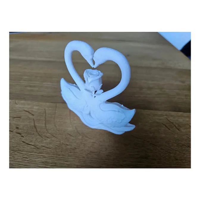Escultura De Cisne & Rosa Para San Valentín 4