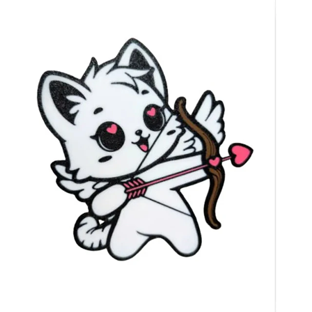 Cuadro Decorativo- Gato Cupido De San Valentín