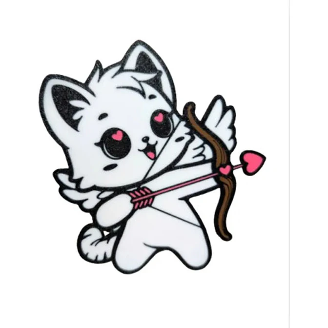 Cuadro Decorativo- Gato Cupido De San Valentín 1