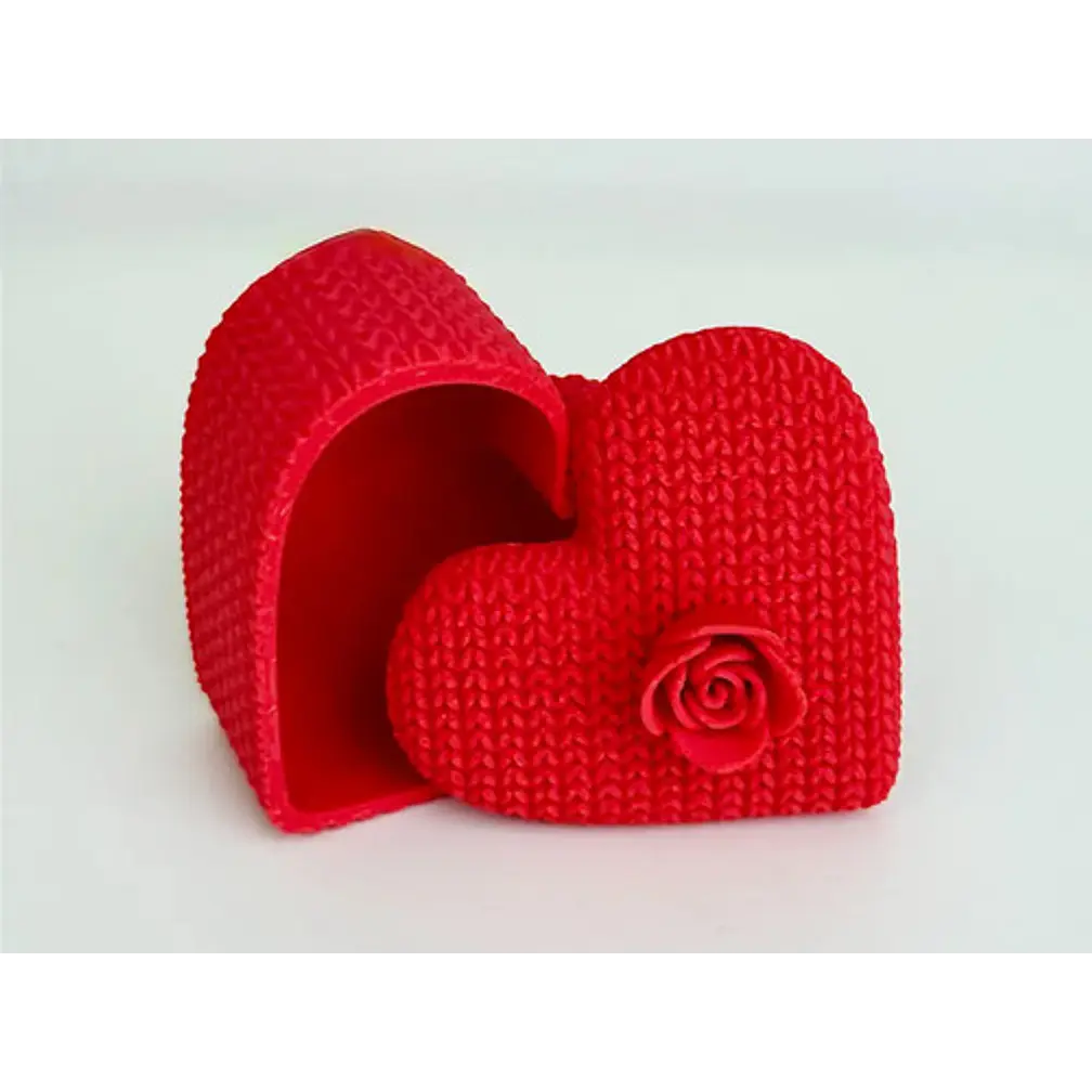 Caja De San Valentín- Corazón Tejido 1