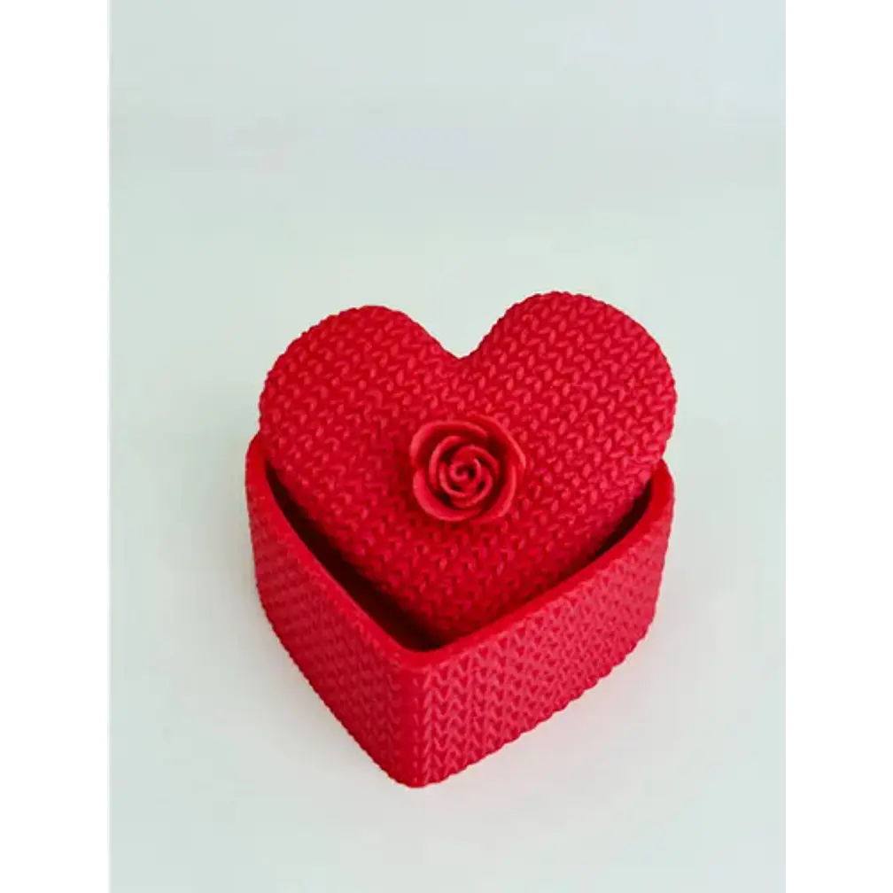 Caja De San Valentín- Corazón Tejido 3