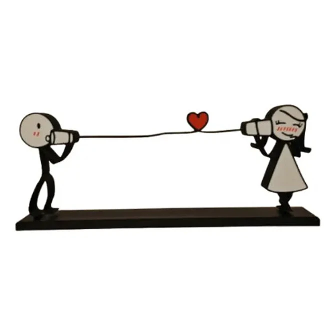 Cuadro Decorativo- Pareja Enamorada A La Distancia 1