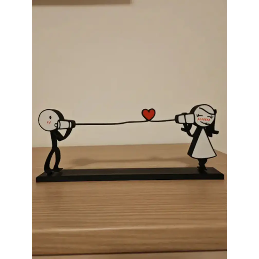 Cuadro Decorativo- Pareja Enamorada A La Distancia 2