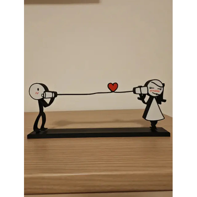 Cuadro Decorativo- Pareja Enamorada A La Distancia