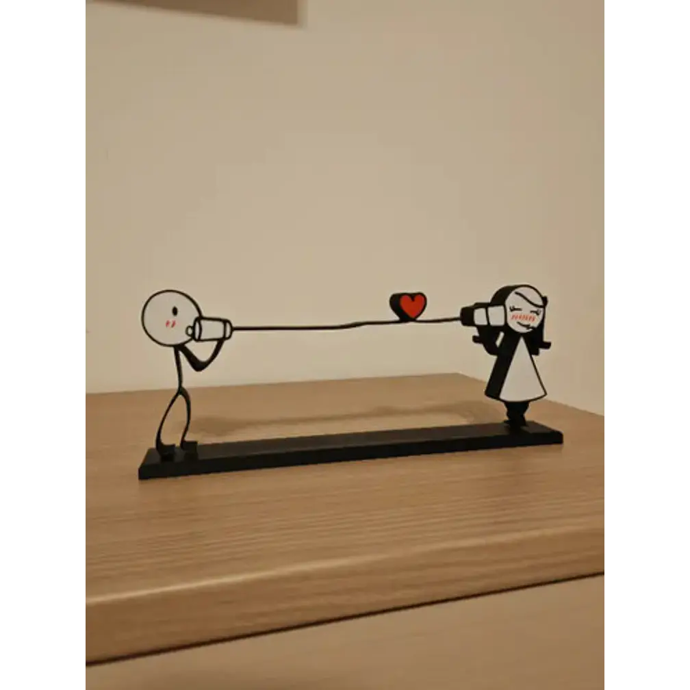 Cuadro Decorativo- Pareja Enamorada A La Distancia 3