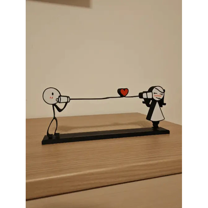 Cuadro Decorativo- Pareja Enamorada A La Distancia 3