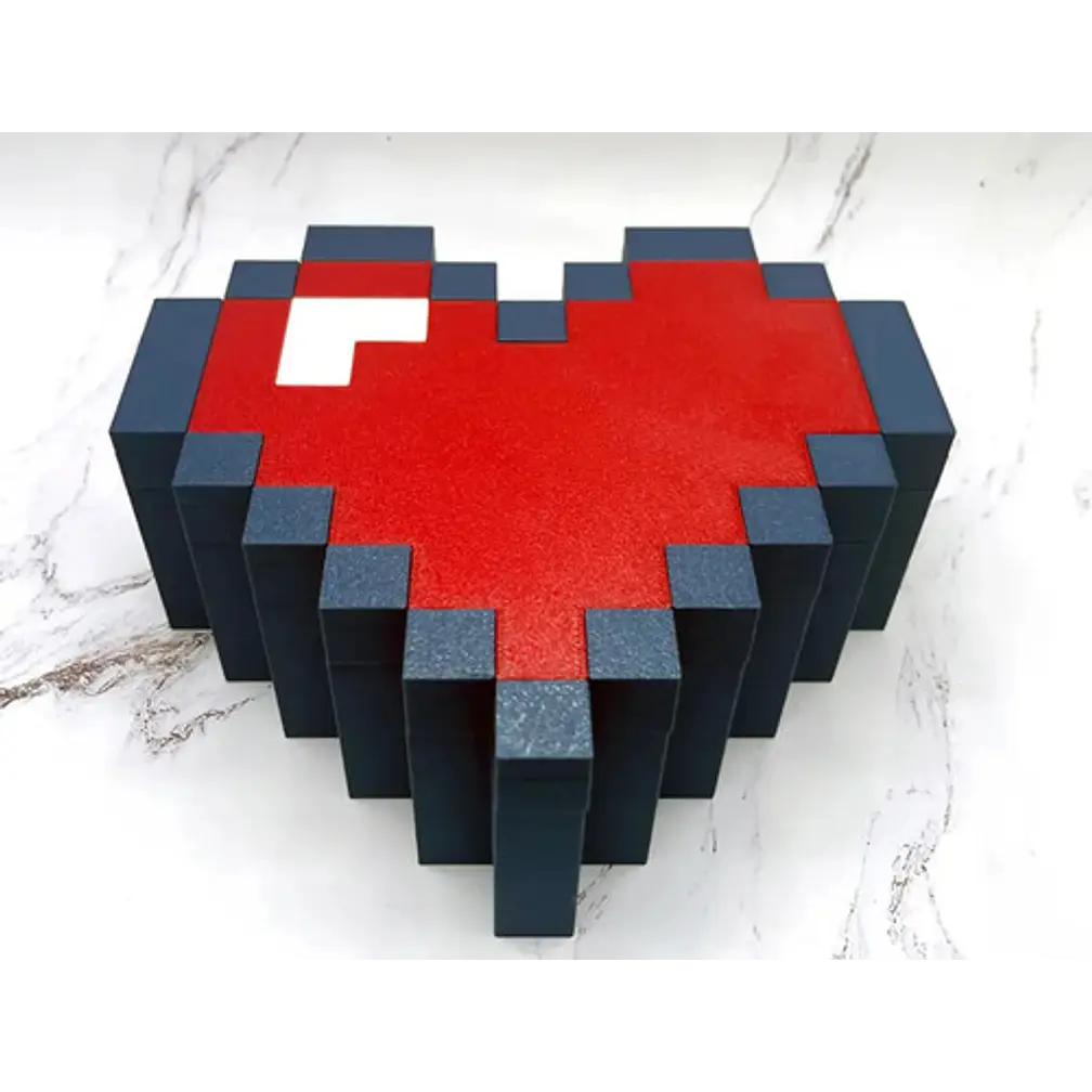 Caja De Corazón De Píxel De 8 Bits Para San Valentín 3