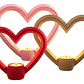 Portavela Corazones Para El Día De San Valentín (pack De 3) - Miniatura 1
