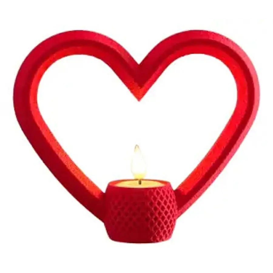 Portavela Corazones Para El Día De San Valentín (pack De 3)