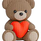 Peluche Osito De Punto Para El Día De San Valentín - Miniatura 1