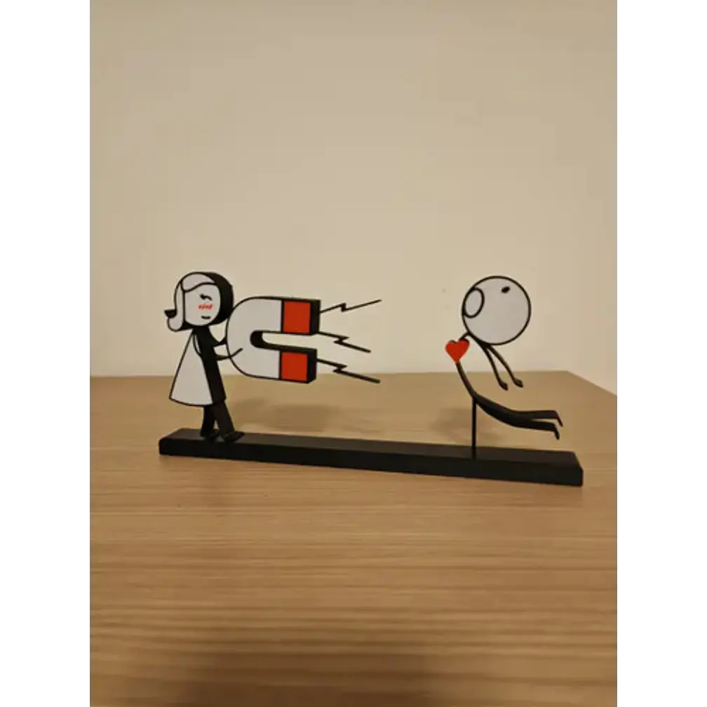 Cuadro Decorativo- Pareja Atraída Por Imán San Valentín 2