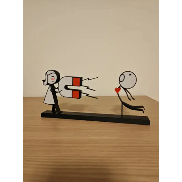 Cuadro Decorativo- Pareja Atraída Por Imán San Valentín