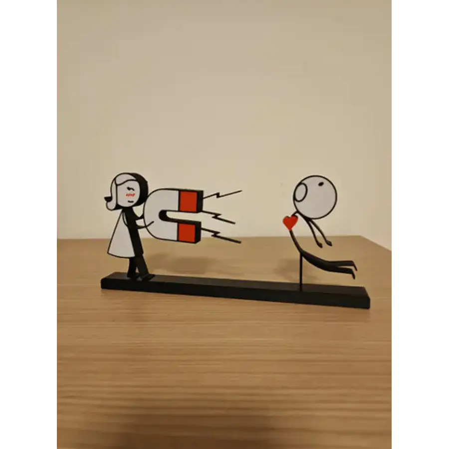 Cuadro Decorativo- Pareja Atraída Por Imán San Valentín