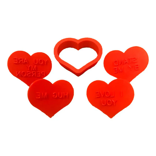 Cortador Y Sellos Galletas Amor - San Valentín (pack 4 Un)